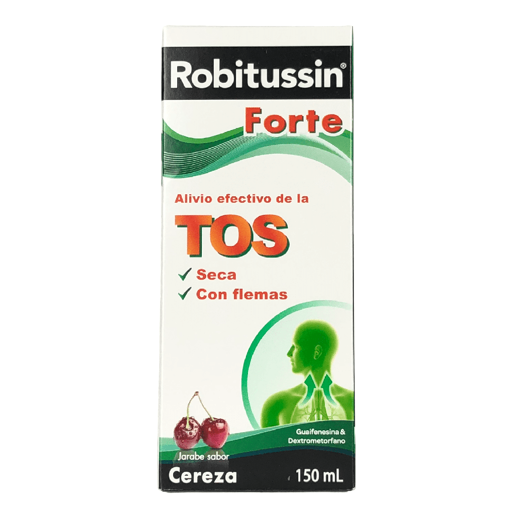 Robitussin Forte (Guaifenesina+Dextrometorfano) Jarabe Frasco x 150 Ml (GSK)