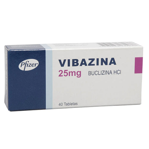 Vibazina (Buclizina) 25 Mg Caja x 40 Tabletas (Pfizer)