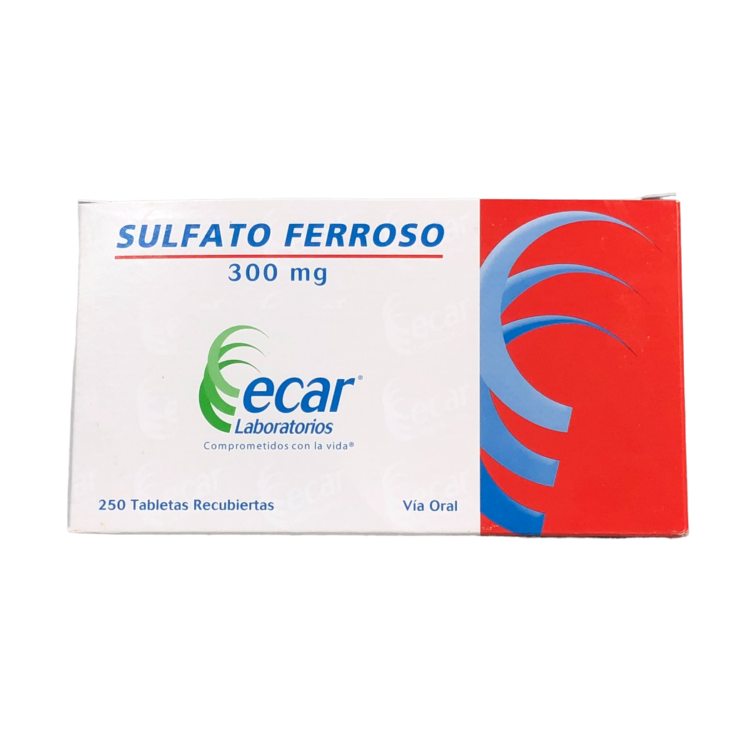 Sulfato Ferroso 300 Mg Caja x 250 Tabletas (Ecar)