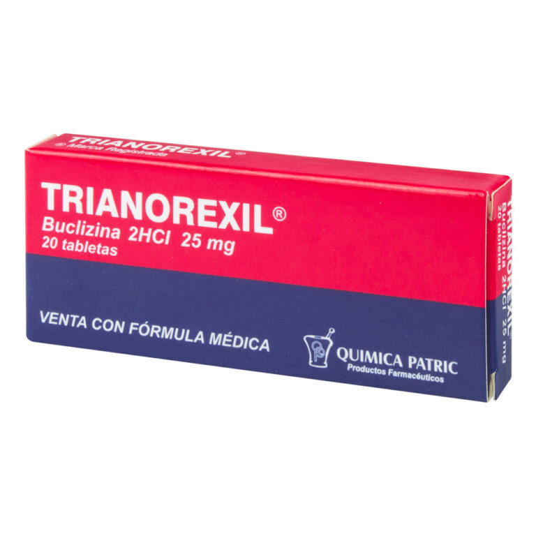 Trianorexil (Buclizina) 25 Mg Caja x 20 Tabletas (Quimica Patrics)