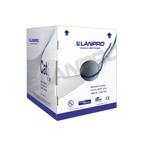 Caja de cable U/UTP categoría 6 azul x 305 mts
